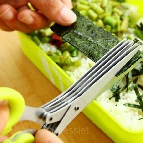 5-Blade Kitchen Herb Scissors – Multi-Functional Salad Shears - 👍BUY 3 GET 2 FREE & FREE SHIPPING