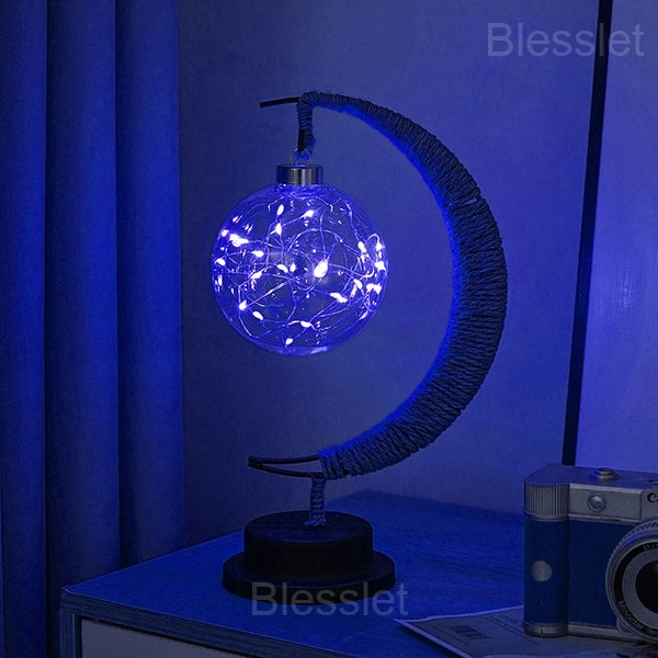Enchanted Lunar Lamp – Magical Ambient Light for Home Decor - Galaxy Blue