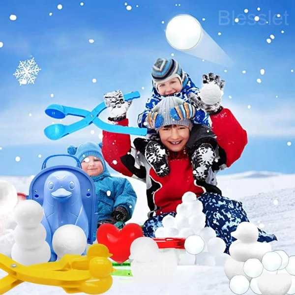 4-in-1 Snow & Sand Toy Kit – Penguin, Duck, Heart & Snowball Molds