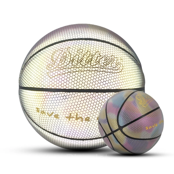 Holographic Reflective Glowing Rugby & Basketball Set