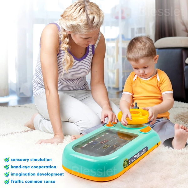 Interactive Kids Driving Steering Wheel Toy with Music & Sounds