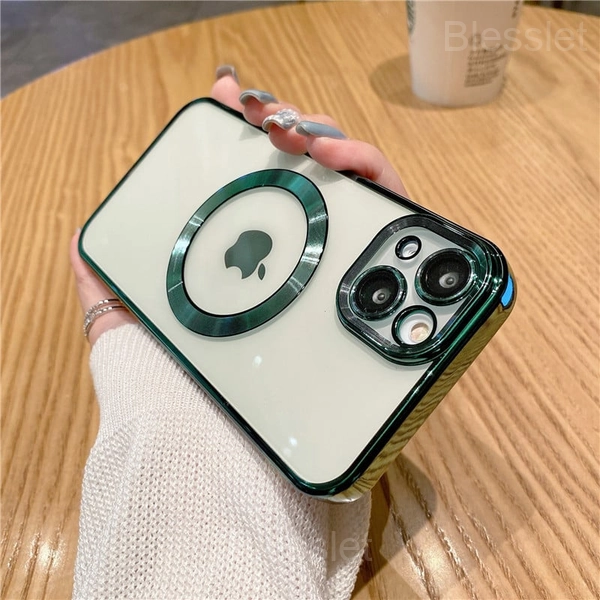 iPhone 14 Pro Max Magnetic Charging Case with Camera Protector - ALPINE GREEN, IPHONE14 PLUS