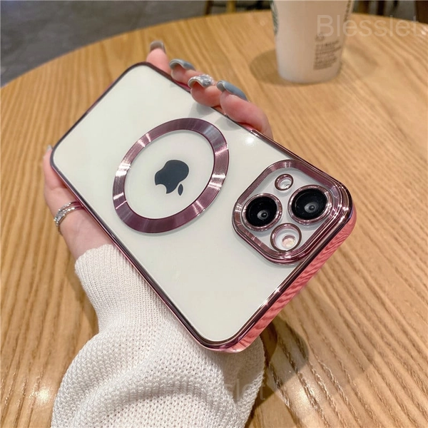 iPhone 14 Pro Max Magnetic Charging Case with Camera Protector - PINK, IPHONE 11