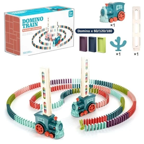 Automatic Domino Train Educational Toy for Kids - STEM Learning Fun
