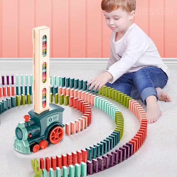 Automatic Domino Train Educational Toy for Kids - STEM Learning Fun