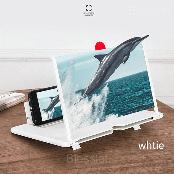 2024 HD Screen Magnifier for Smartphones – Portable Phone Amplifier - 10 inch, White