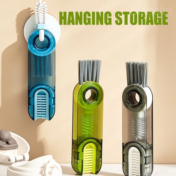 3-in-1 Multifunctional Bottle & Cup Cleaning Brush – Compact Design - 👍5 PCS(Save $12.99)