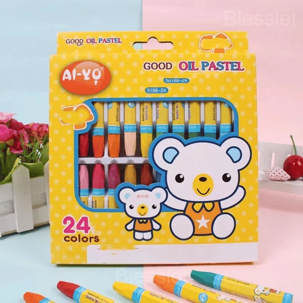 Children’s Drawing Roll – Reusable Wall Sticker Art Kit with Crayons - Painting Partner - 24 color Crayons🌈