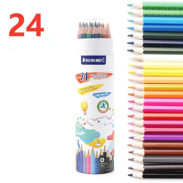 Children’s Drawing Roll – Reusable Wall Sticker Art Kit with Crayons - Painting Partner - 24 color Colored pencils🌈