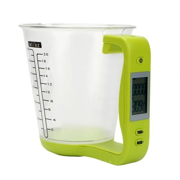 Digital Smart Measuring Cup with Scale and Thermometer – 5-in-1 Tool - Green