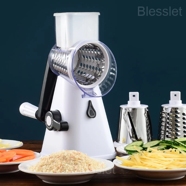 Multifunctional Vegetable Cutter & Slicer with Rotary Grater - NEW VESION WHITE, 🔥🔥 Buy 3 Get Extra 15% OFF(3 PCS) & Free Shipping
