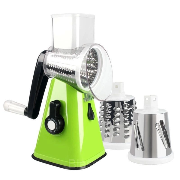 Multifunctional Vegetable Cutter & Slicer with Rotary Grater - NEW VESION GREEN, BUY ONLY 1