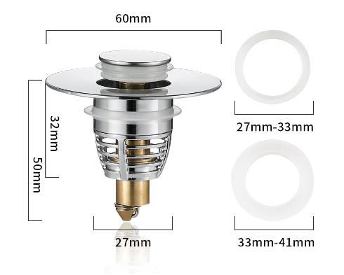 Universal Pop-Up Sink Drain Stopper with Anti-Clog Basket - 🔥🔥🔥🔥BUY 5 GET 3 FREE (8 PCS&FREE SHIPPING), Upgraded version （US）