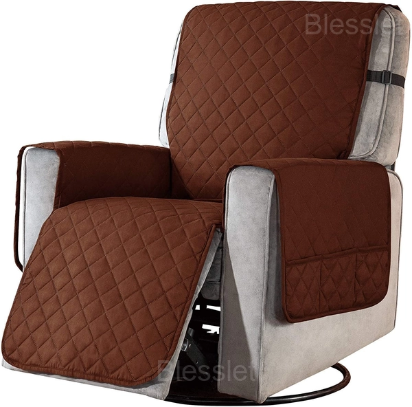 Non-Slip Recliner Chair Cover with Pockets - Protect & Organize - 🔥 Hot Sell🔥Coffee