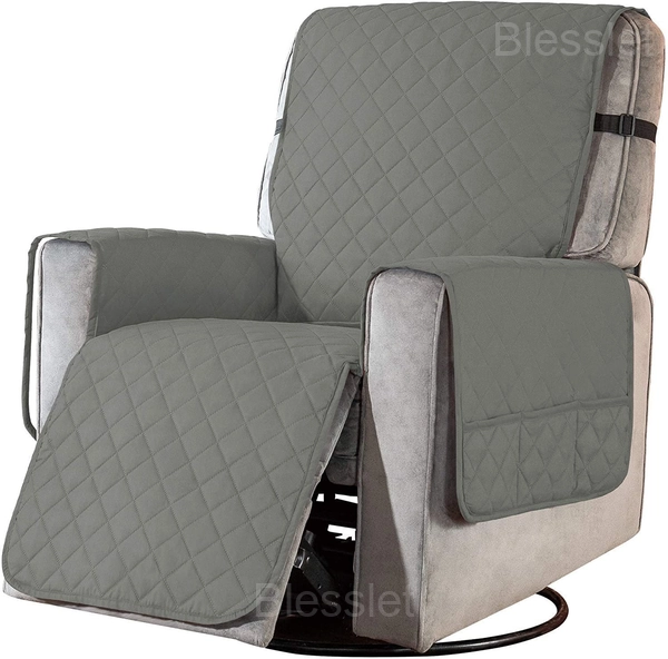 Non-Slip Recliner Chair Cover with Pockets - Protect & Organize - 🔥 Hot Sell🔥Gray