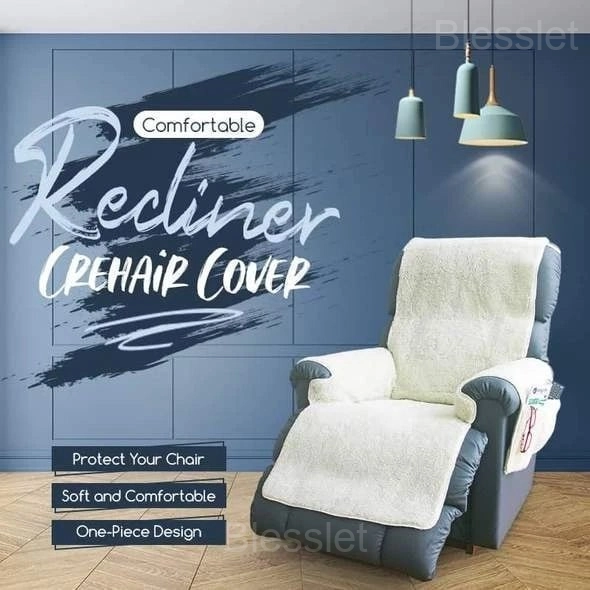 Non-Slip Recliner Chair Cover with Pockets - Protect & Organize