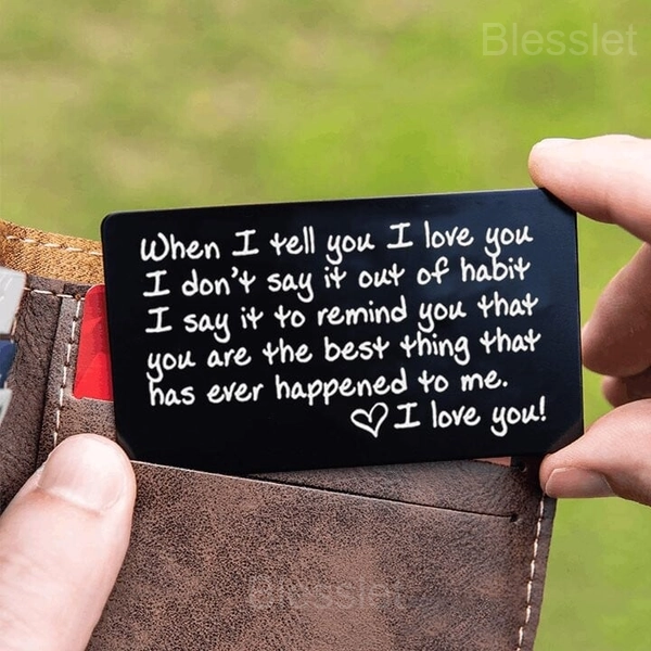 Mini Laser Engraved Wallet Card – Personalized Commemorative Gift - A