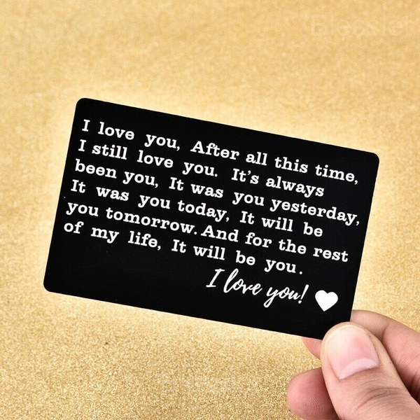 Mini Laser Engraved Wallet Card – Personalized Commemorative Gift - B