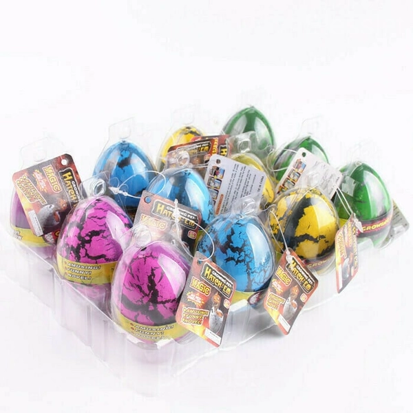 Magic Hatching Dinosaur Eggs - Fun Educational Kids Toy - COLOR CRACK, 12PCS