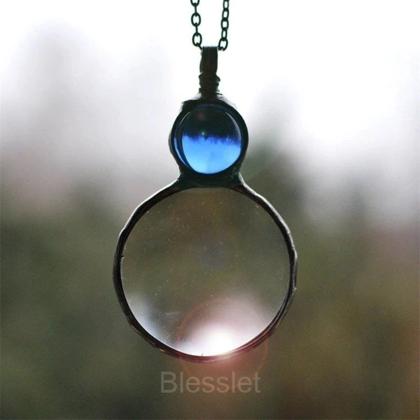 Elegant Magnifying Glass Necklace with 10x Clear Lens