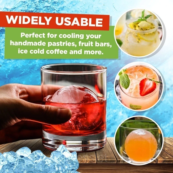 4-Hole Ice Ball Maker Mold for Perfect Round Ice Cubes