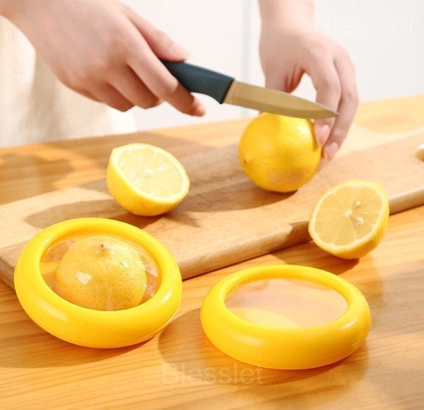 Reusable Fruit Fresh Pods – LFGB Approved Food Saver Set - Lemon-Yellow