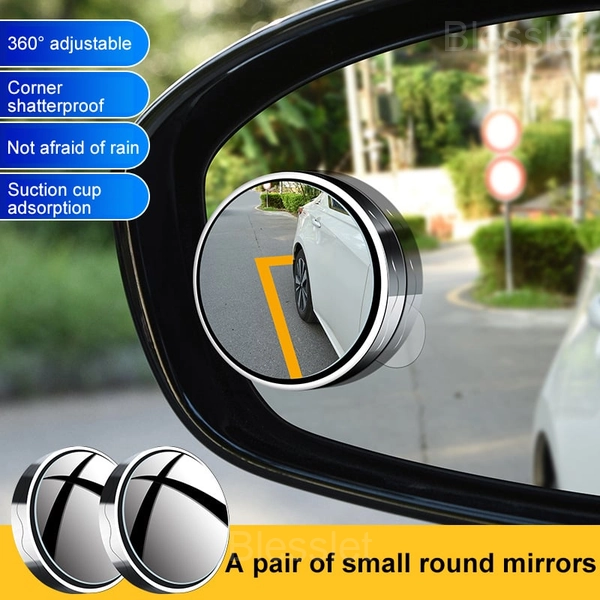 360° Adjustable Car Blind Spot Mirror – Waterproof Wide-Angle Safety Pair