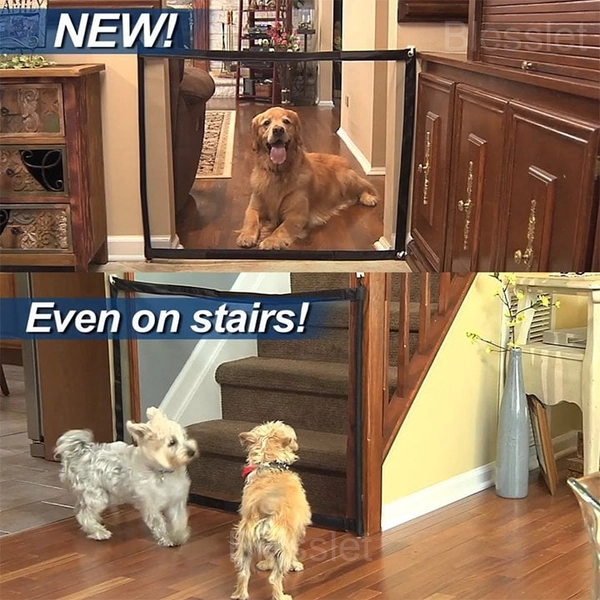 Portable Mesh Safety Gate for Kids and Pets – Easy Install Barrier - L:70 x 28 in / 180 x 75 cm