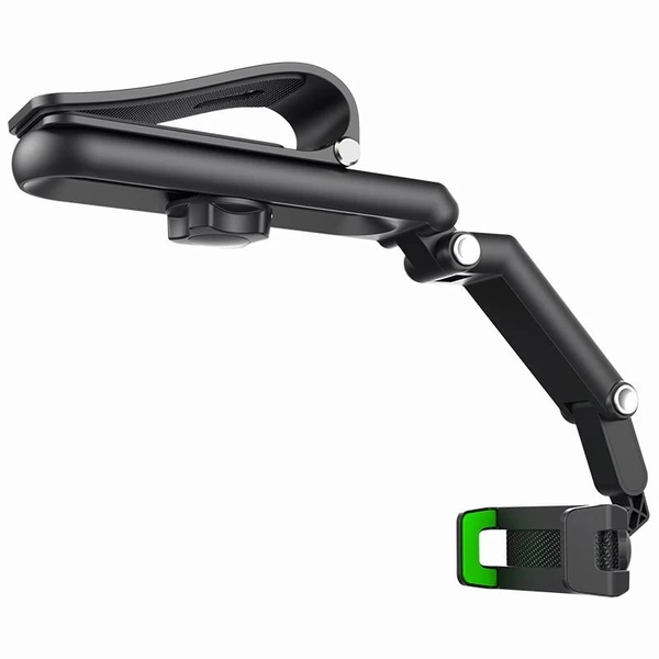 1080° Rotating Multifunctional Car Phone Holder with Dashboard Clip - Green
