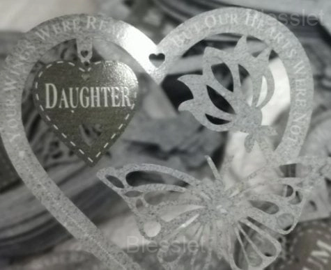 Memorial Butterfly Garden Plaque - Heartfelt Tribute Ornament - Daughter
