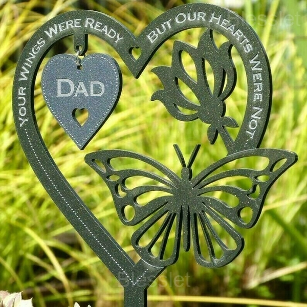 Memorial Butterfly Garden Plaque - Heartfelt Tribute Ornament