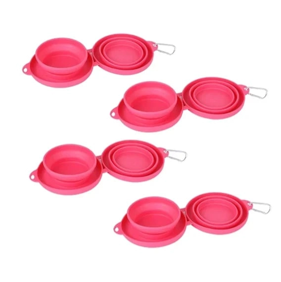 Portable Foldable Travel Dog Diner Set with Water & Food Bowls