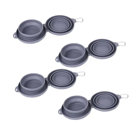 Portable Foldable Travel Dog Diner Set with Water & Food Bowls