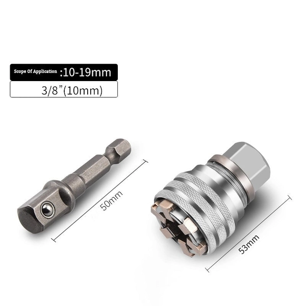 Adjustable Magic Sleeve Wrench - Universal Maintenance Tool 10-19mm - Adjustable socket + Connecting rod
