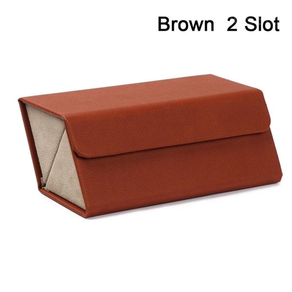 6-Slot Travel Sunglasses Organizer Case with Portable Design - Brown(2 SLOT), BUY 2 FREE VIP SHIPPING🔥