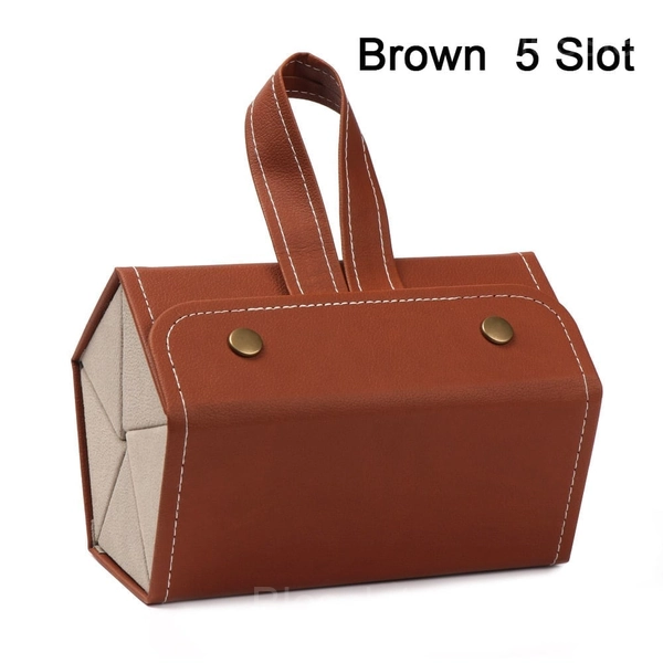 6-Slot Travel Sunglasses Organizer Case with Portable Design - Brown(5 SLOT), BUY 2 FREE VIP SHIPPING🔥