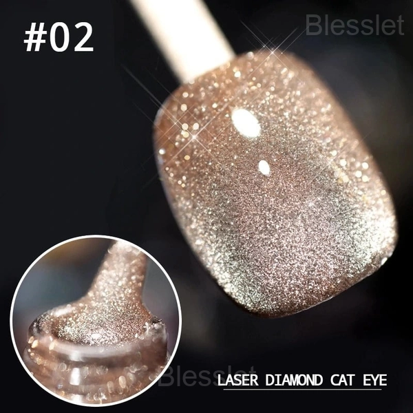 Laser Diamond Cat Eye Nail Polish – Long-Lasting & Sparkling Shine - 🔥#02