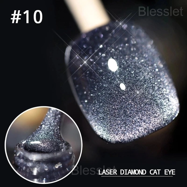 Laser Diamond Cat Eye Nail Polish – Long-Lasting & Sparkling Shine - #10