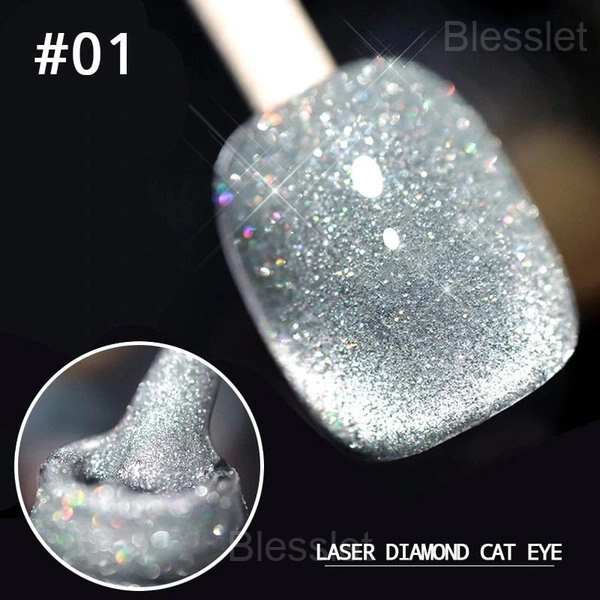 Laser Diamond Cat Eye Nail Polish – Long-Lasting & Sparkling Shine - 🔥#01