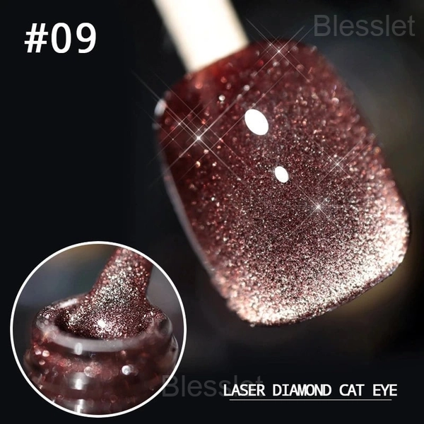 Laser Diamond Cat Eye Nail Polish – Long-Lasting & Sparkling Shine - #09