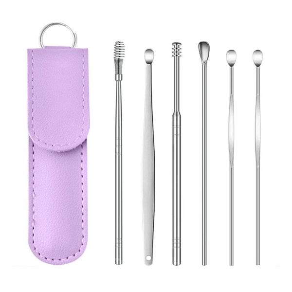 Innovative Stainless Steel Spring Earwax Cleaner Tool Set - Purple, BUY 2 GET 1 FREE(3 SETS)