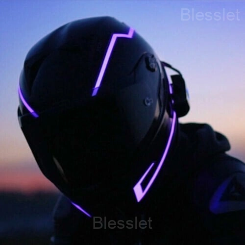 Motorcycle Helmet LED Light Strips – DIY Reflective Safety Gear