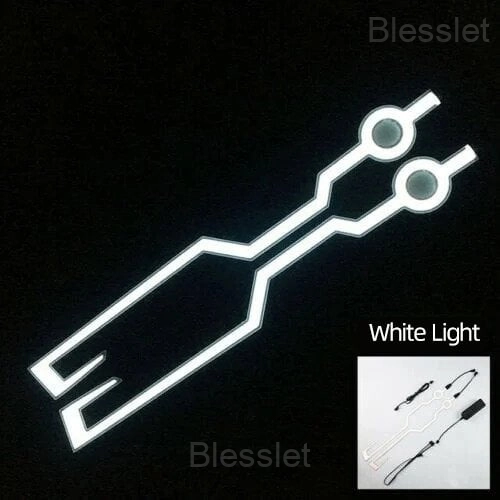 Motorcycle Helmet LED Light Strips – DIY Reflective Safety Gear - White