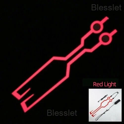 Motorcycle Helmet LED Light Strips – DIY Reflective Safety Gear - Red
