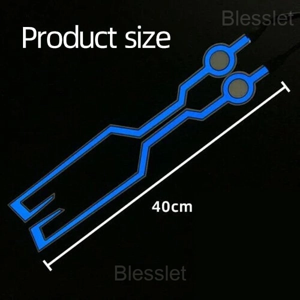 Motorcycle Helmet LED Light Strips – DIY Reflective Safety Gear - Blue
