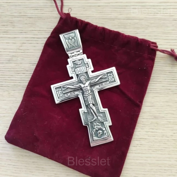Handcrafted Jesus Crucifix Pendant Necklace with Prayer Detail