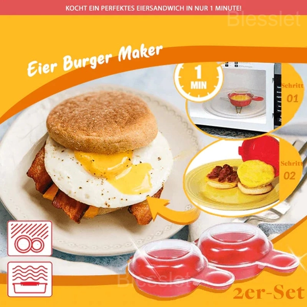 Microwave Mini Egg Cooker for Quick Breakfast Sandwiches
