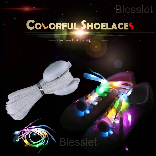 LED Light-Up Shoelaces with 3 Flash Modes for Shoes & Skates