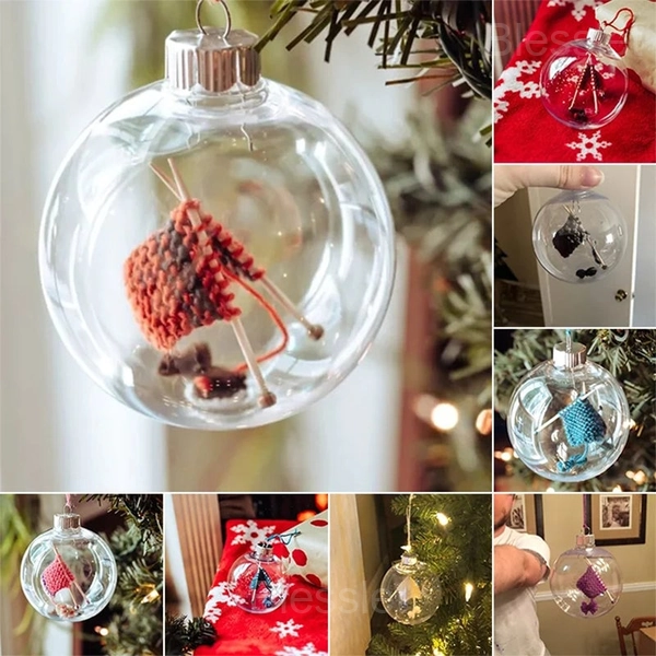 Handmade Knitting Christmas Ornament Acrylic Ball Decoration