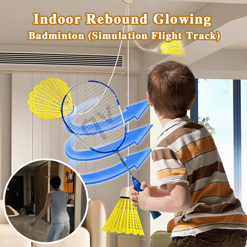 Indoor Glowing Badminton Trainer with Realistic Flight Simulation